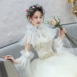 Тонкая накидка для невесты, комплект, коллекция 2022, открытые плечи