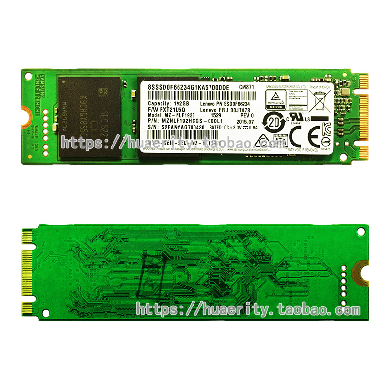 Samsung/三星cm871 M.2 2280 192G NGFF SSD笔记本固态硬盘 读512 - 图0