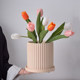 Unfired breathable flower pot creative pottery pot factory straight hair