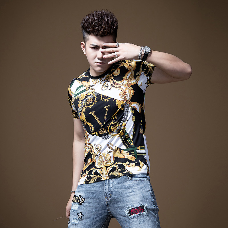 bm男士圆领印花狮子头丝光棉t恤 布莱迪梅尔维拉T恤