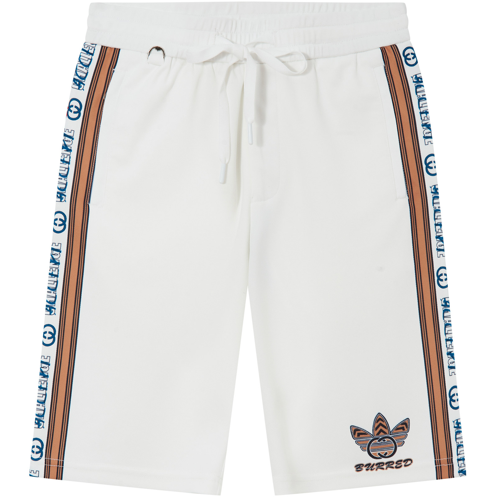 BM欧美式短裤男夏季2024新款侧条纹裤子男潮牌字母印花运动休闲裤,淘宝优惠券,粉丝福利购,淘宝优惠卷