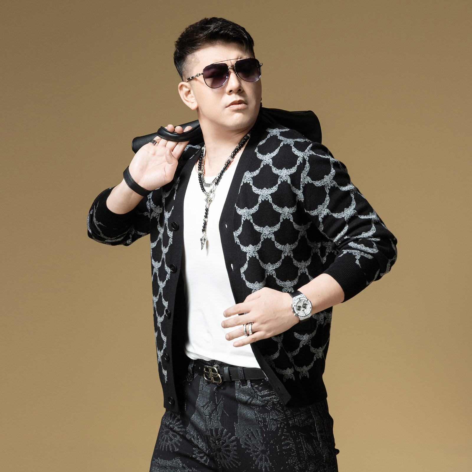 BM水波纹提花潮流开衫针织衫男士高端羊毛毛衣秋季外套男2025新款,淘宝优惠券,粉丝福利购,淘宝优惠卷