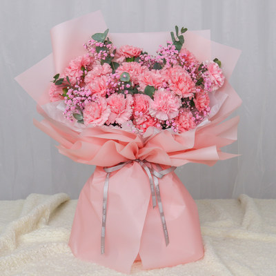 贵阳康乃馨香水百合花束礼盒鲜花速递同城南明云岩白云花溪配送店 虎窝淘