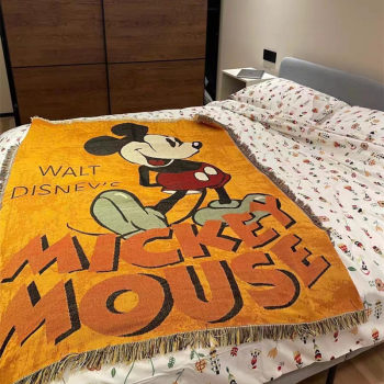 American retro nostalgic Mickey and Minnie sofa blanket cartoon blanket throw blanket sofa cover decorative blanket bedside blanket