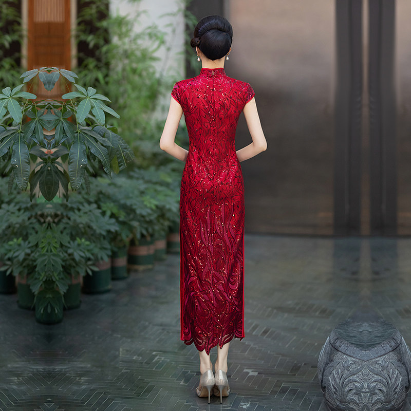 2024年新款高端喜婆婆婚宴装旗袍年轻款女方妈妈婚礼高贵洋气中年