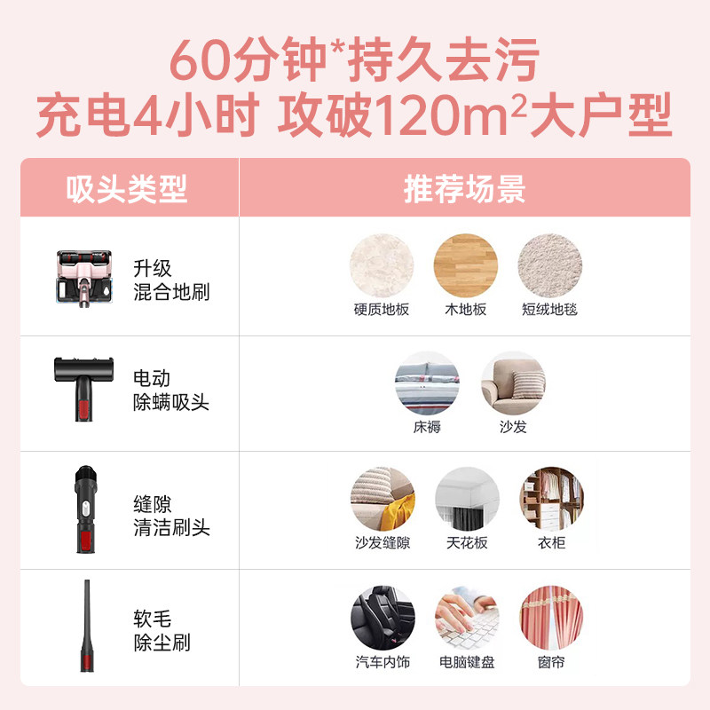 美的无线吸尘器家用手持大一体机 midea美的吸尘器吸尘器