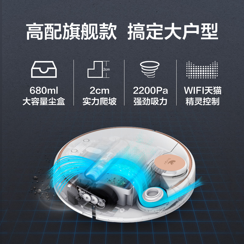 midea美的吸尘器旗舰店激光导航美的布谷扫地机器人家用全自动智能超薄吸尘扫地拖地一体1