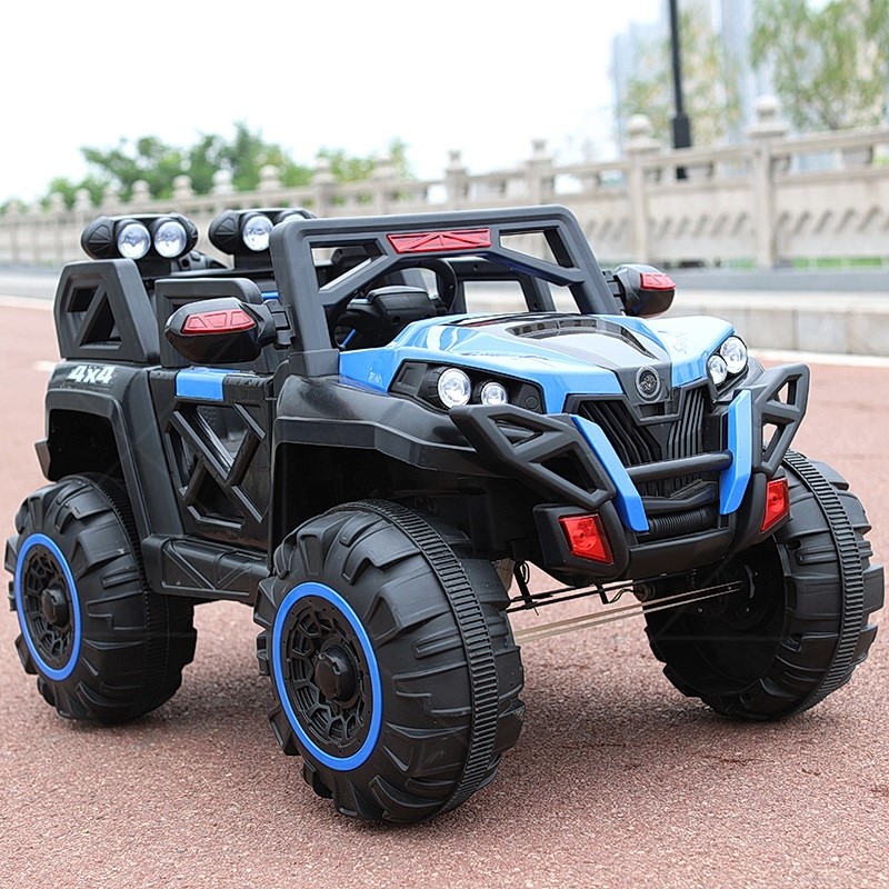 儿童电动汽车可坐大人小孩超大号四轮双人玩具车带遥控四驱越野车