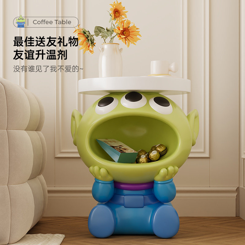 三眼仔卡通茶几摆件三眼怪边几儿童创意床头柜可爱小桌子搞怪家具,淘宝优惠券,粉丝福利购,淘宝优惠卷