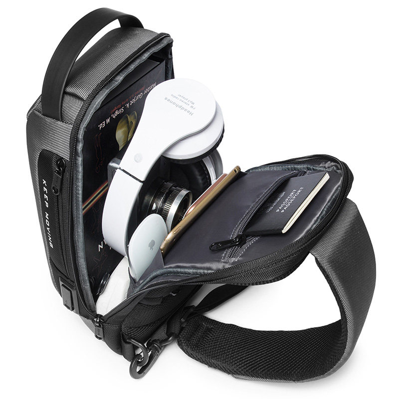 杜尔克新款男士多功能胸包单肩包 杜尔克男士包袋