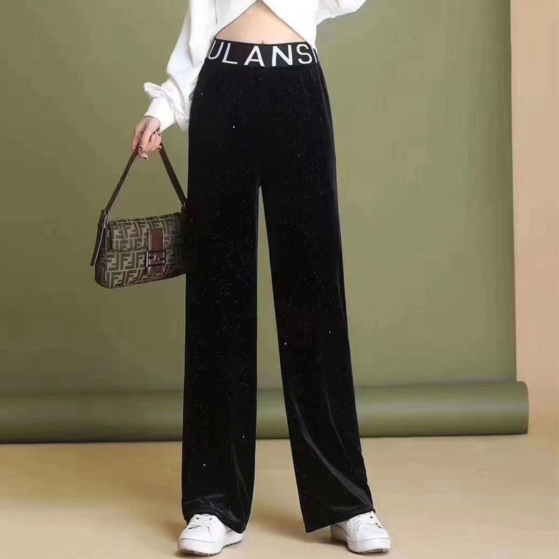 高腰秋天直筒休闲垂感2020阔腿裤 lezup休闲裤