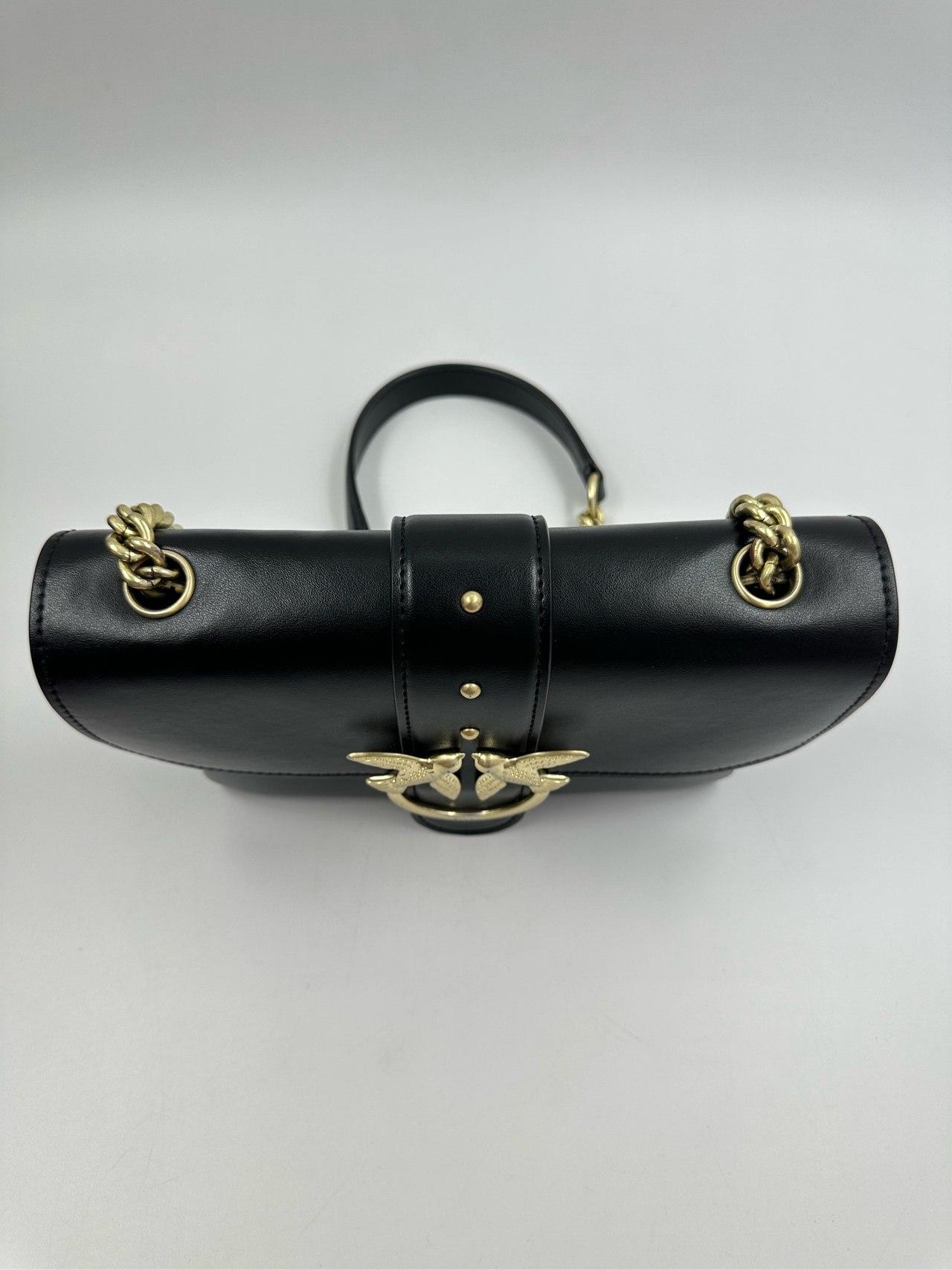 PINKO品高 黑色牛皮链条邮差燕子包  成色99新 7570625,淘宝优惠券,粉丝福利购,淘宝优惠卷