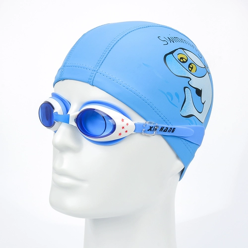 Детские водонепроницаемые очки для плавания для мальчиков без запотевания стекол, плавательная шапочка, плавательный аксессуар, подходит для подростков