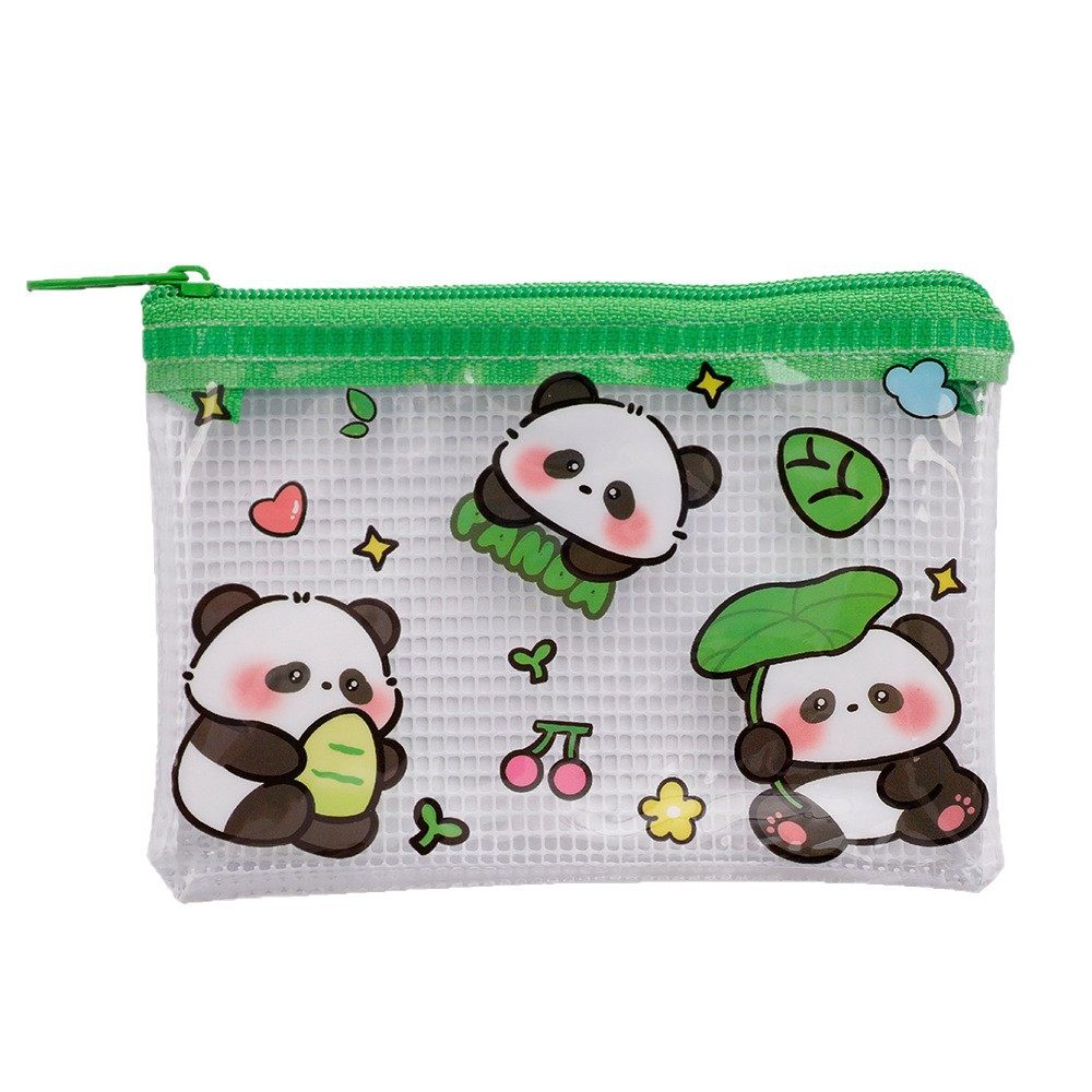 熊猫零钱包可爱卡通透明收纳袋学生高颜值便携拉链零钱耳机包礼品,淘宝优惠券,粉丝福利购,淘宝优惠卷