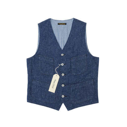 Ranger Overall 雪花牛仔四袋美式复古 马甲 纯棉 咔叽工装背心马 - 图2