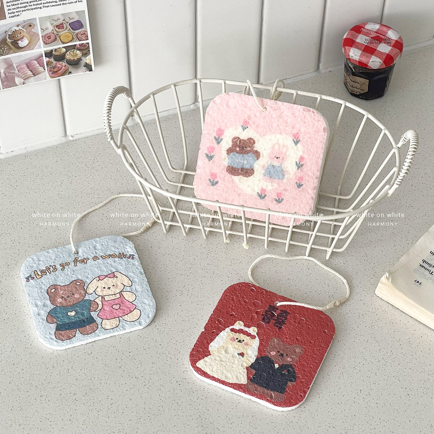 木浆棉海绵擦可爱厨房洗碗专用海绵刷锅百洁布魔力擦易清洗洗碗布 - 图3