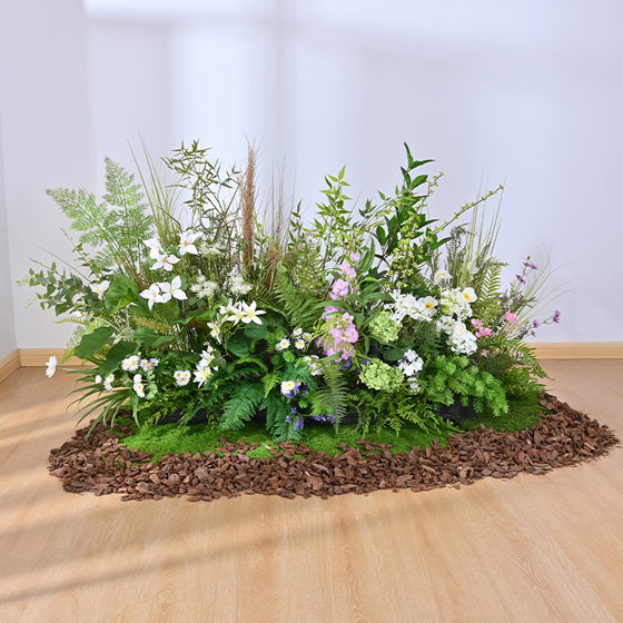 Artificial flowers, artificial flowers, living room green plants, floral arrangements, high-end bionic flowers, grass and plant arrangements, decorative ornaments