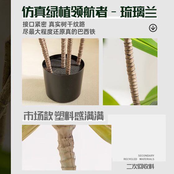 Elegant large green indoor plant pots