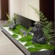 Simulated green plants, high-end light luxury Internet celebrity, platform landscaping, soft decoration, hotel dry landscape entrance hall combination moss