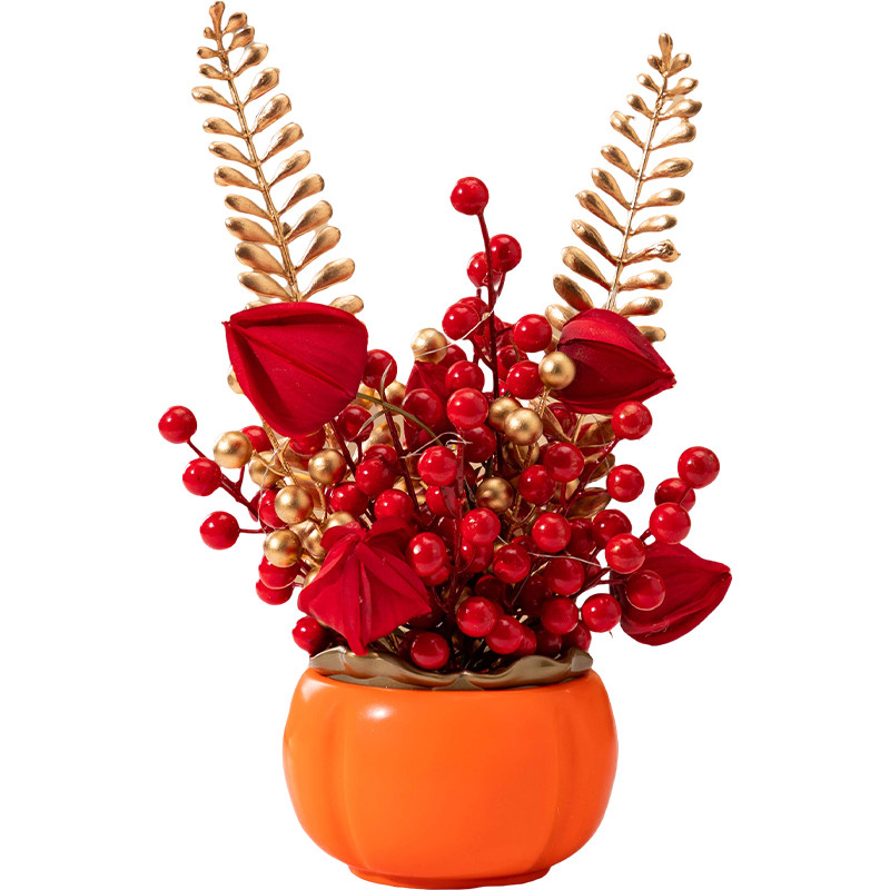 2026新年乔迁柿柿如意摆件春节福桶玄关客厅过年氛围布置发财果,淘宝优惠券,粉丝福利购,淘宝优惠卷