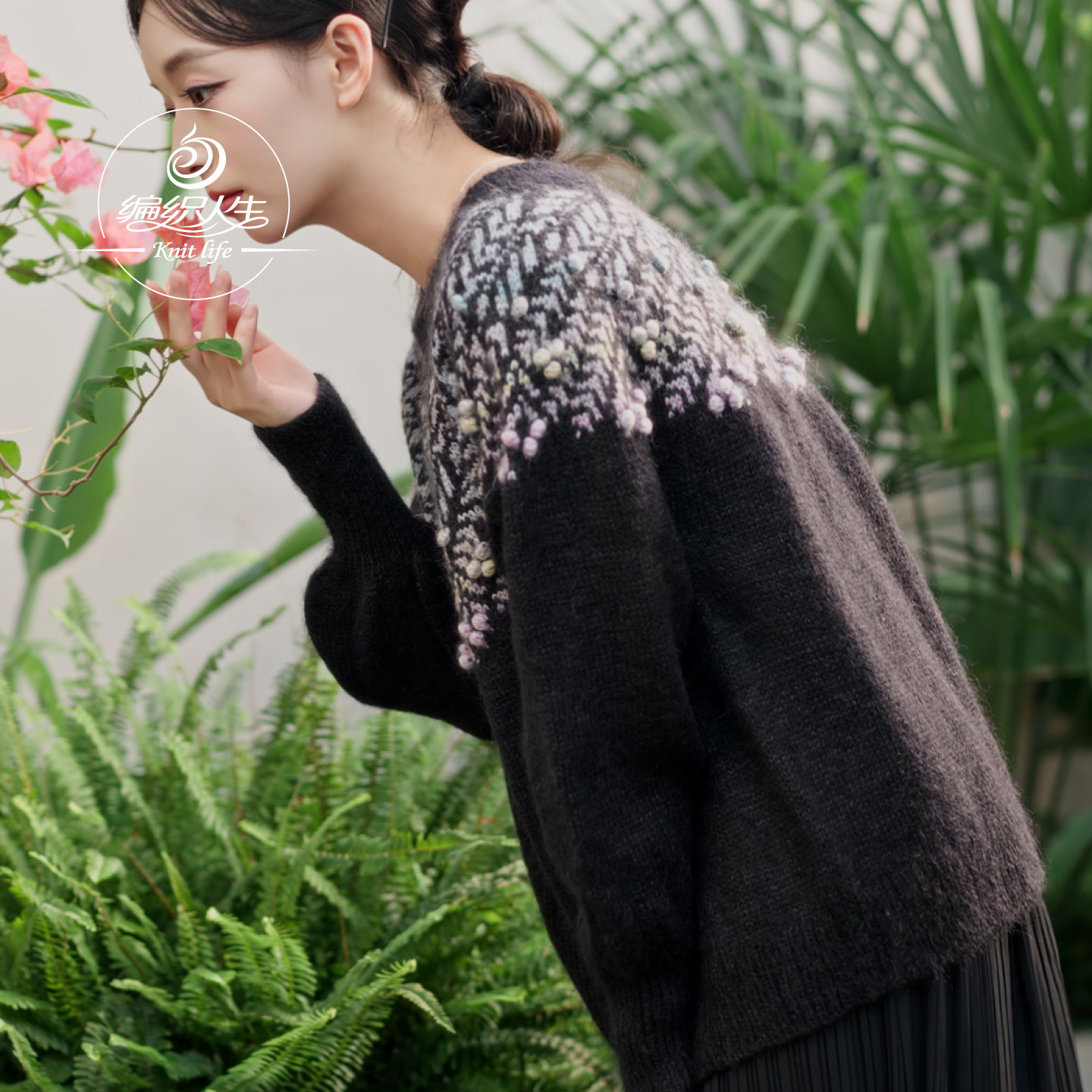 编织人生382硕果提花育克毛衣材料包 手工编织DIY羊毛马海毛新款,淘宝优惠券,粉丝福利购,淘宝优惠卷