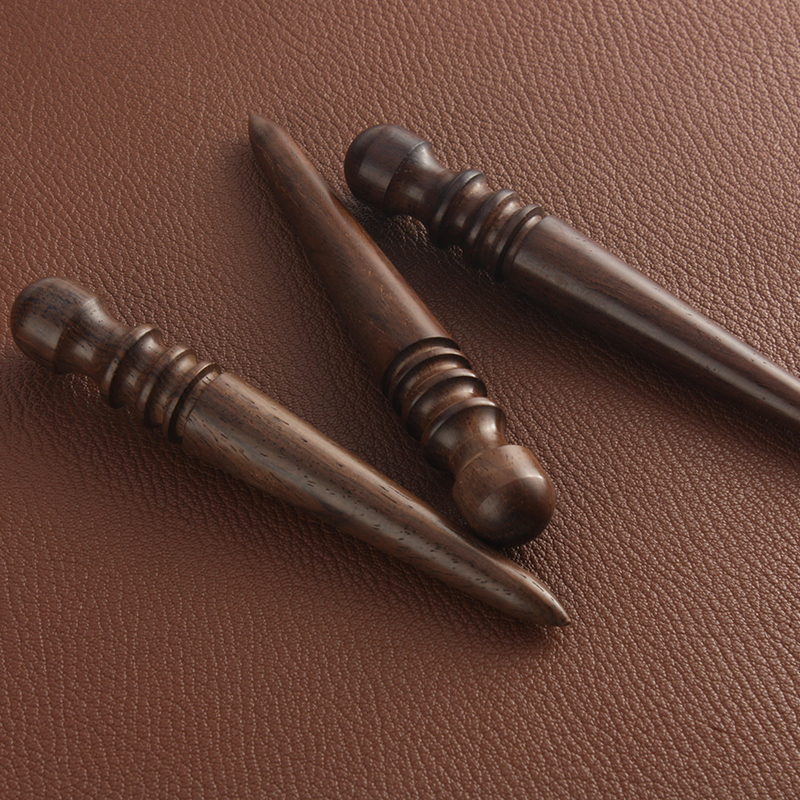 檀木打磨棒  圆木打磨皮边棒 手工DIY皮革封边打磨抛光棒 - 图0