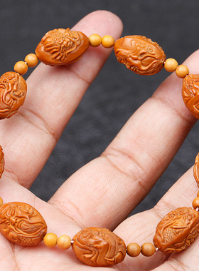 小籽双面橄榄核手串九