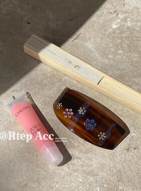 定制emijay琥珀色弹簧复古发夹