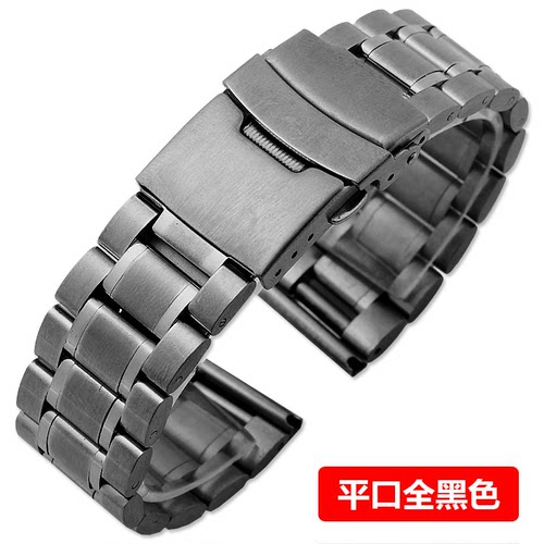 通用卡西欧表带钢带1374MTP1375/VD01剑鱼MDV106双保险扣实心钢带 - 图0