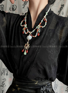 琉璃珍珠软璎珞项链女