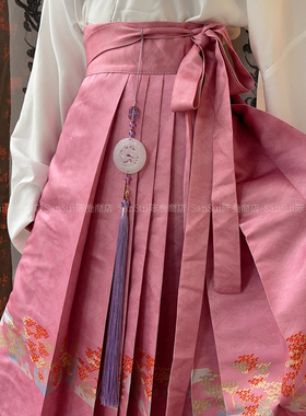 古风玉佩流苏襟步古装马面裙