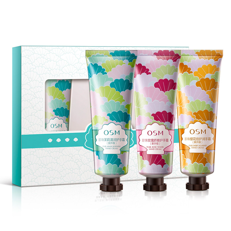 欧诗漫护手霜套装滋润 蓝阔化妆品护手霜
