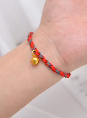 白色橄榄树阿瓒宋冉同款铃铛手绳