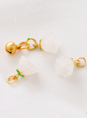 祢饰妮女玉石琉璃保色吊坠小提溜