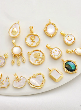 祢饰妮女铜包金保色吊坠