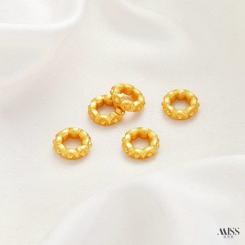 沙金保色中国结南瓜珠元宝六字箴言隔片隔珠diy手链项链串饰配件,淘宝优惠券,粉丝福利购,淘宝优惠卷