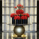 Field artificial flowers, green plants and floral arrangements