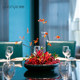 Hotel table flower arrangement round table turntable