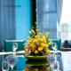 Hotel table flower arrangement round table turntable
