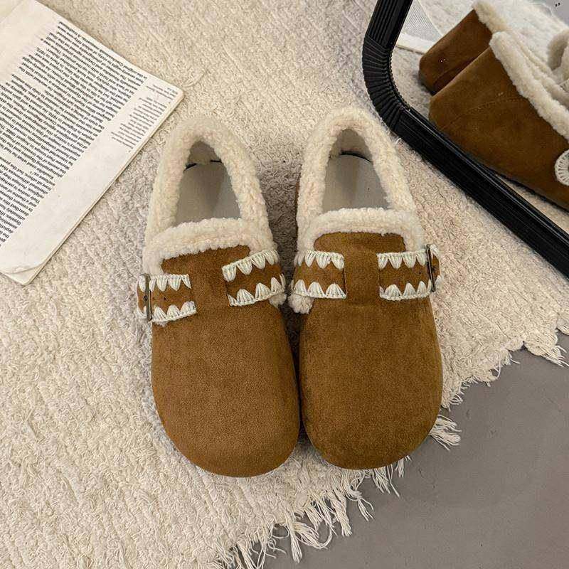 春季平底勃肯鞋女2026新款外穿博肯加绒保暖靴毛毛一脚蹬鞋0116z,淘宝优惠券,粉丝福利购,淘宝优惠卷