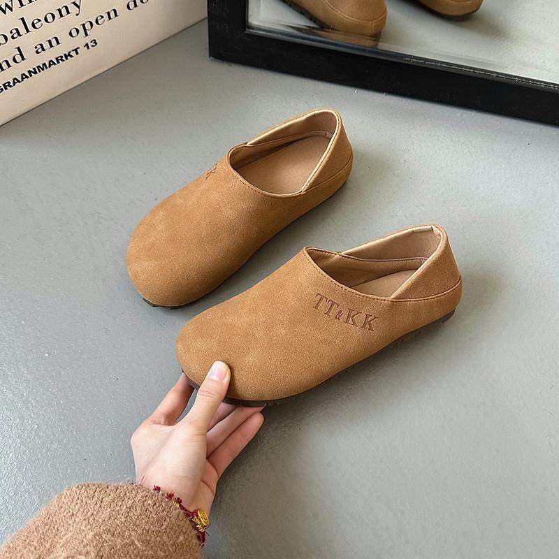 春季季勃肯鞋女2026新款一脚蹬懒人鞋软孕妇通勤平底豆豆单0116z,淘宝优惠券,粉丝福利购,淘宝优惠卷