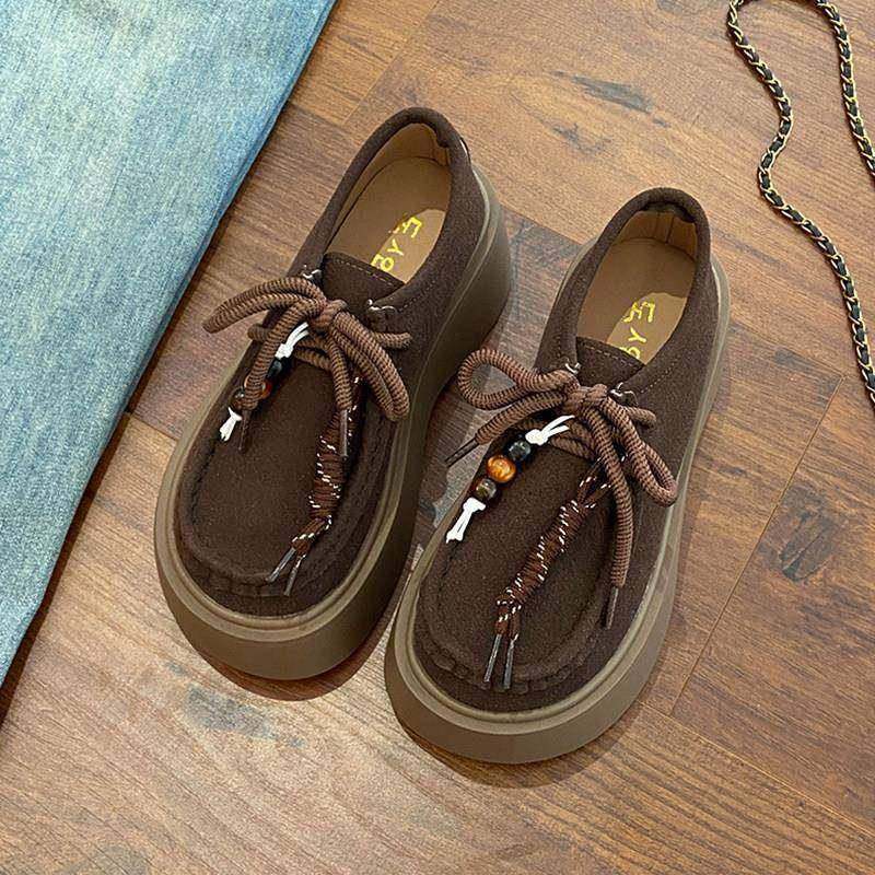 春季季厚底勃肯鞋女2026新款系带覆古一脚蹬松糕乐福鞋小个0116z,淘宝优惠券,粉丝福利购,淘宝优惠卷