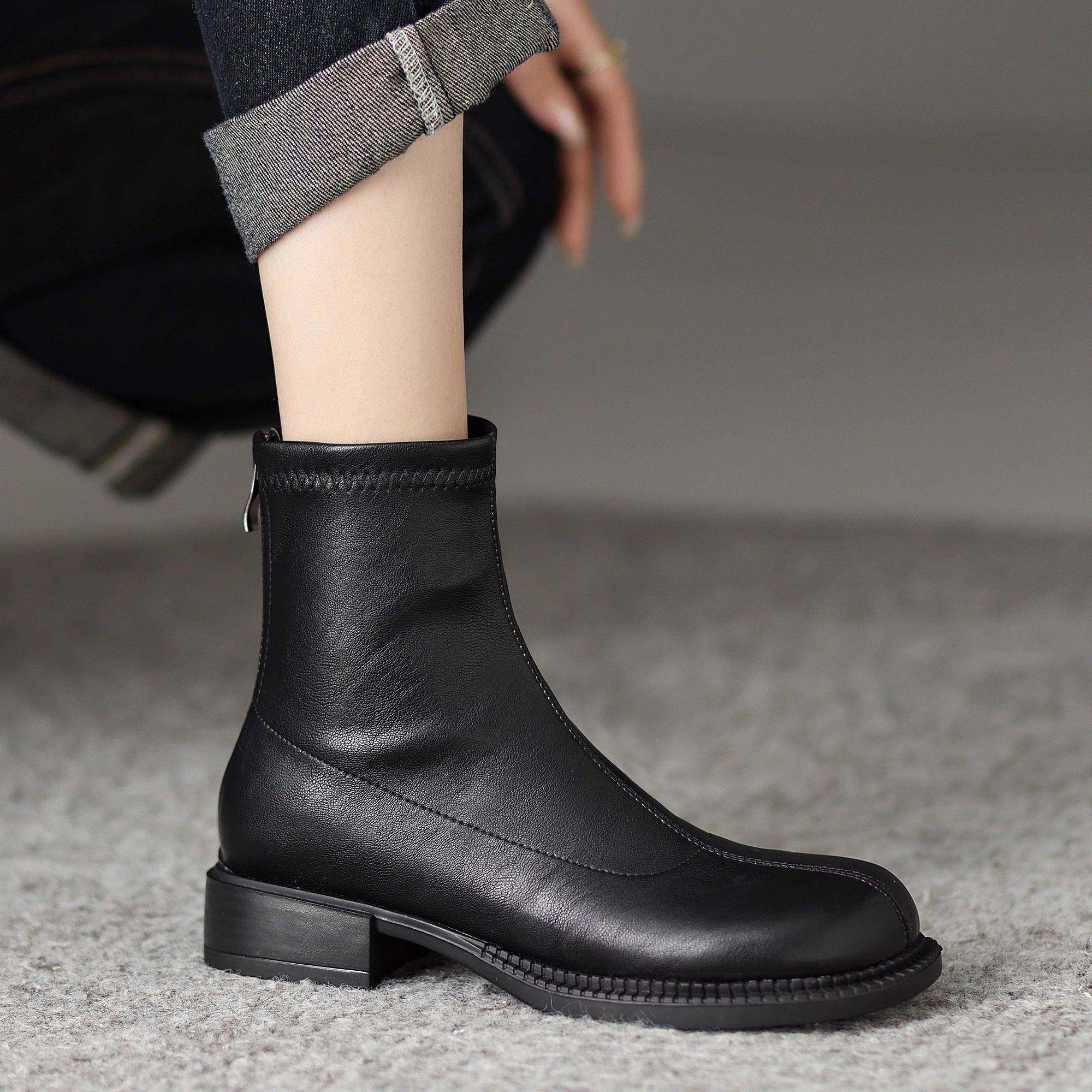 大码女靴子41到43短靴女鞋平底马丁靴40春秋冬季新款2026复0120r,淘宝优惠券,粉丝福利购,淘宝优惠卷