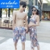 Quần CORTUBO phù hợp với ba mảnh phù hợp với cặp đôi áo tắm đồ bơi phụ nữ bikini eo cao boyshort người yêu đồ bơi - Vài đồ bơi