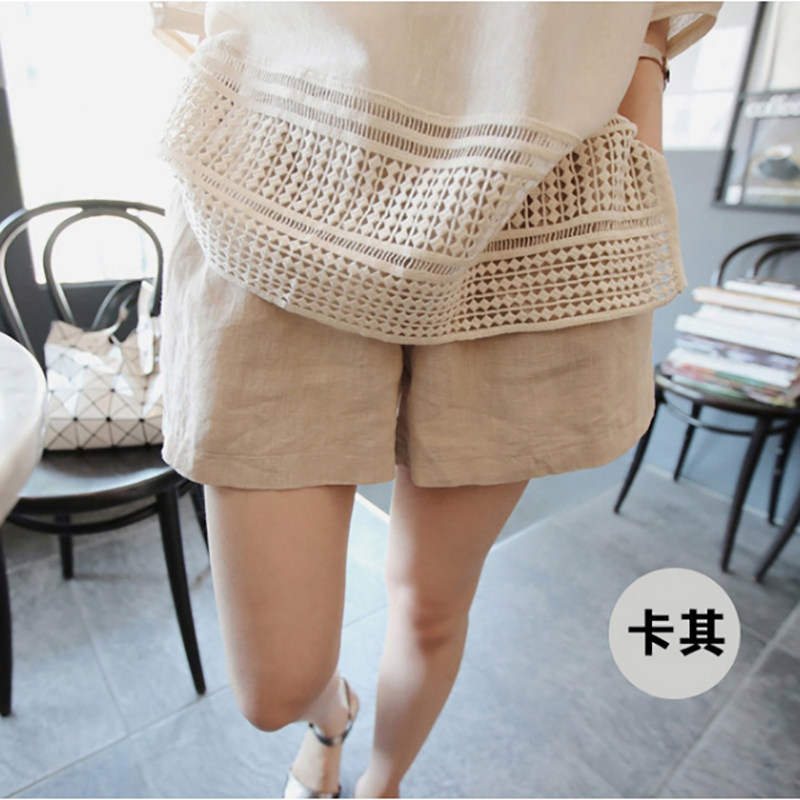 孕妇短裤夏季孕妇裤子棉麻打底裤 珂娅奴孕妇打底裤