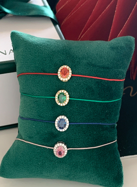 Annaya光环手链红绳轻奢小众高级感手串细链圣诞节礼物送女友