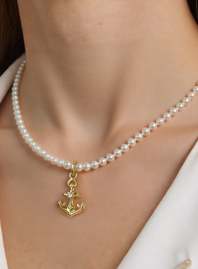 鸢尾花吊坠项链小众高级感