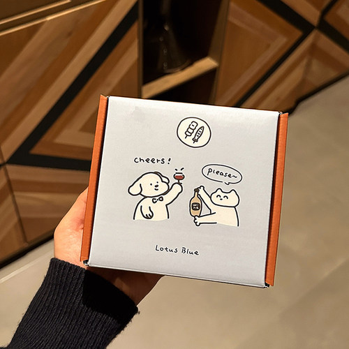 呆萌微醺小狗迷你小酒杯精致礼盒装家用烧酒杯派对情侣清酒杯送礼 - 图3