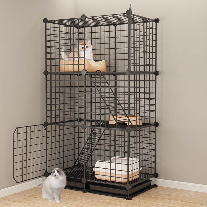 猫笼子家用室内别墅超大自由空间厕所一体猫咪幼猫养猫舍猫窝猫屋,淘宝优惠券,粉丝福利购,淘宝优惠卷
