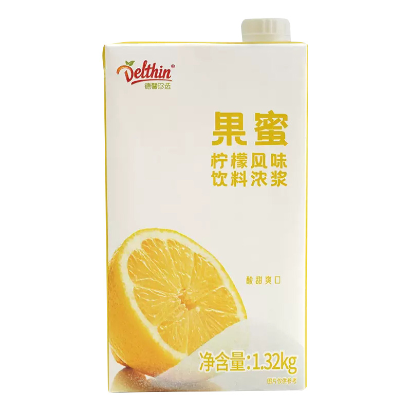 德馨果蜜 柠檬水专用 果汁伴侣柠檬浓浆奶茶店1.32kg饮料自制果茶 - 图3